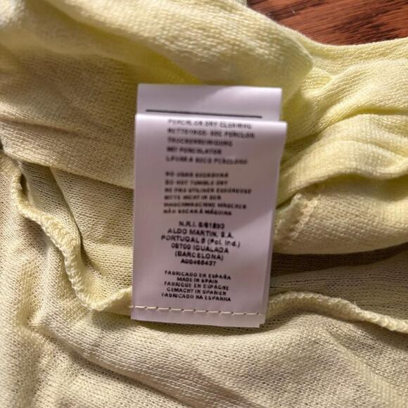 AMS Pure Flowy Open Cardigan Lemon Women's Size L Boho, Peasant NWT - Picture 9 of 15